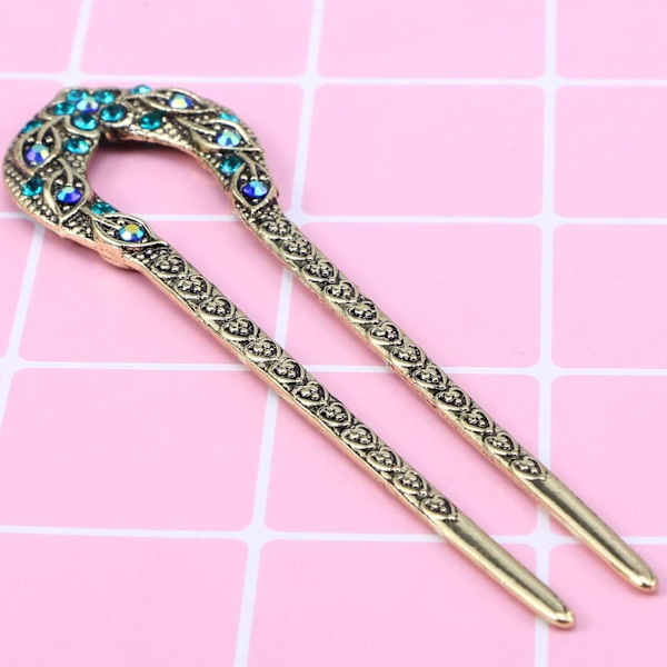 #(Blå) Vintage Hårsticka#