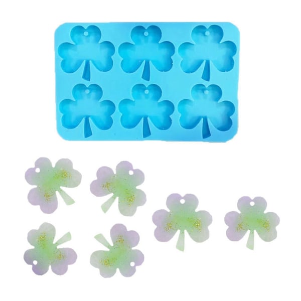 3 stk. Silikoneforme til Resin Shamrock Silikoneforme Sommerfugl Øreringeforme