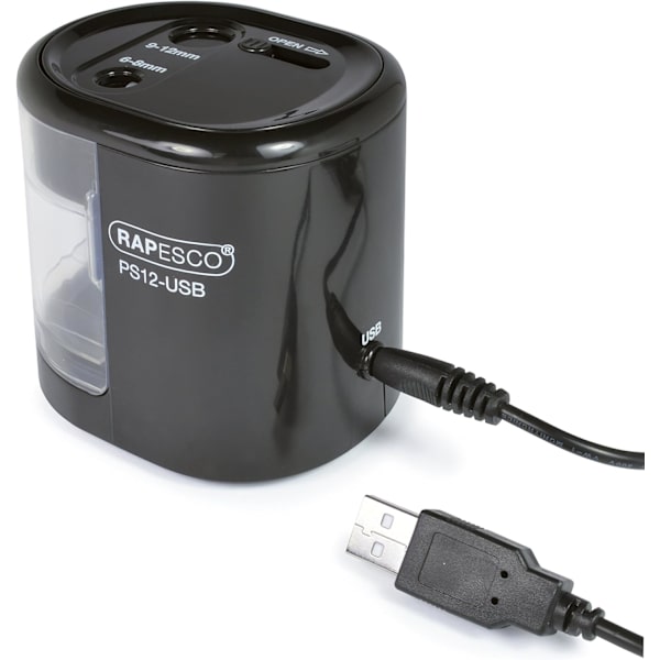 USB Elektrisk Blyantspisser, Svart