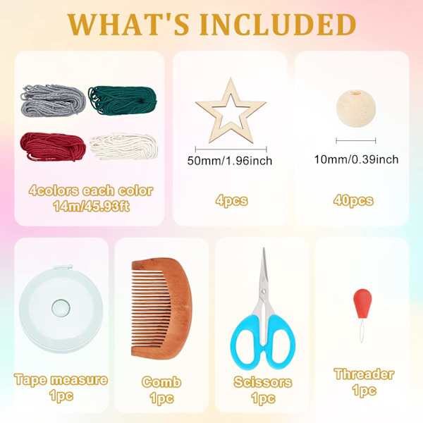 DIY Makrame Juletræ Kit Makrame Kit til Begyndere Jul