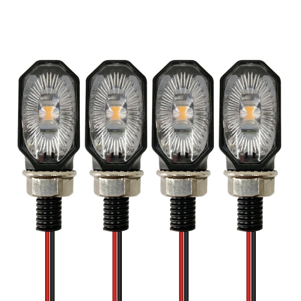 #4 kpl 1 LED Pieni Soikea Valo Vilkku Moottoripyörän LED-Vilkkumattomat Li#