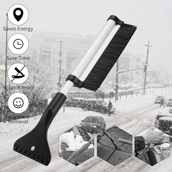 Lumipensseli, 2-in-1 Jääraaputin Lumipensseli Lumikola Pensseli