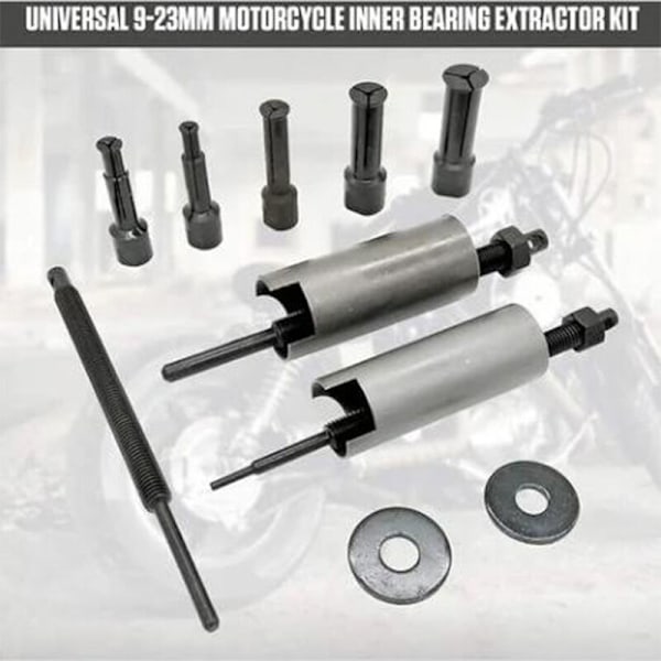 Universal Motorcykel Inre Lagerutdragare Kit 9-23mm, 8st Lager