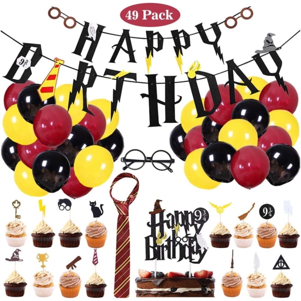 Birthday Party Decorations, Balloon Happy Birthday Banner Cake C