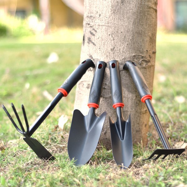 1 st (svart spetsig spade) trädgårdsspade för plantering och transplantation