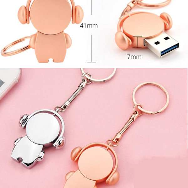 *Vedenpitävä metalli-USB-muistitikku, sarjakuvamuusikko USB-muistitikku*