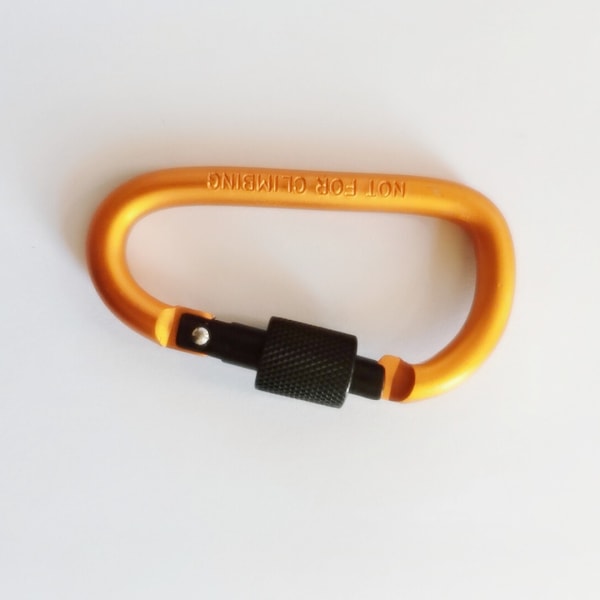 Låsande karbinhake, premium aluminiumlegering D-ring karbinhake nyckel