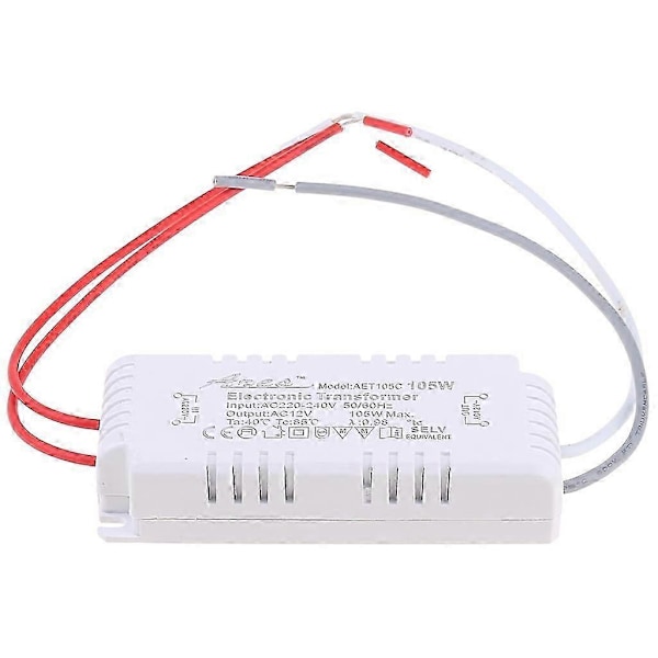 AC 12V 105W Halogen Driver Lys LED Strømforsyning Elektronisk Transformator Ny