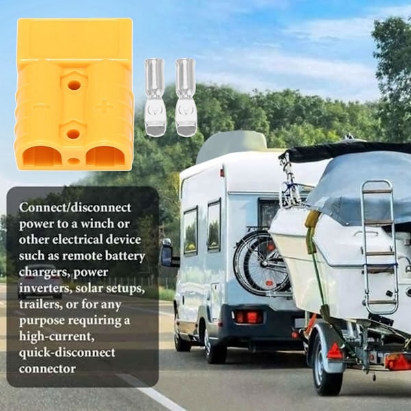 /#/Til Anderson Style Stikkontakter 50a 600v Terminaler Stik Gule/#/