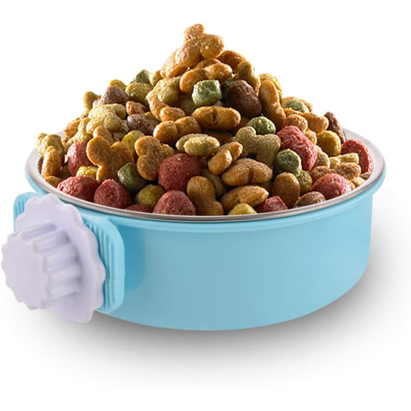 *Hundeboks Skål Aftagelig Rustfrit Stål Hængende Kæledyr Skål Bur Sm*