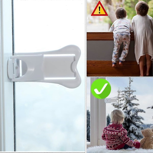 4 kpl Turvaoven pysäytin, Liukuoven pysäytin, Itsekiinnittyvä turvalukko, Ei vaadi porausta, Lasten turvaikkunalukot liukuoville, Kaappi