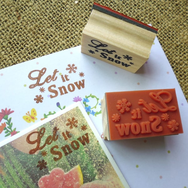 #Julefrimærke træstempel#