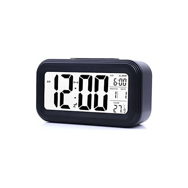 Digital väckarklocka för morgonväckning, batteridriven tyst Digi