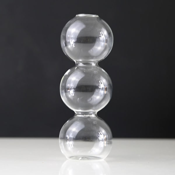 Kreativ Glasflaskvas Tre Bollar Transparent I Vindprydnad 3 Bollar Grön