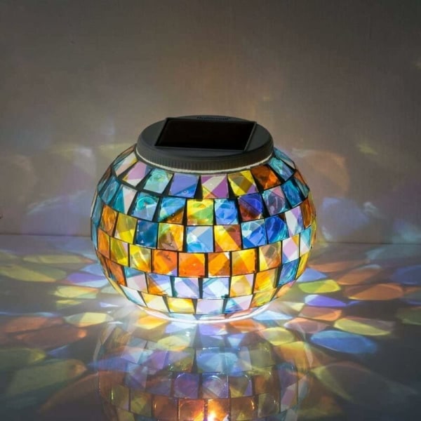 Solar Glas Ball Lights (Färgglada) Vattentäta färgskiftande Indo