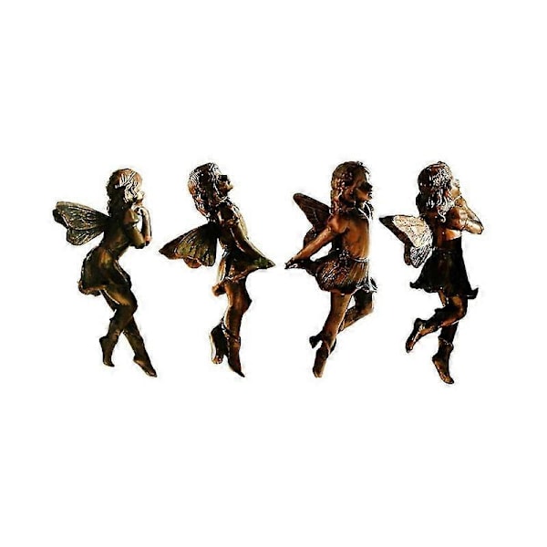 4st Hängande Kopp Harts Ornament Fé Combo Vegetationskorg Kantdekoration Trädgårdsplanteringsprydnad