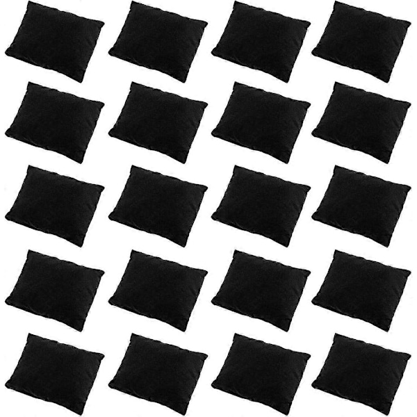 Kellotyyny, Samettirannekorukellotyyny 20 kpl, Musta samettityyny 8,5 x 7,5 cm, Korujen esittelytyyny Rannekoru- ja rannekorutyynyt lahjapakkaukseen