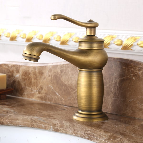 Badeværelsesvask Armatur Antik Bronze Massiv Kobber Messing Mixer - 19,5