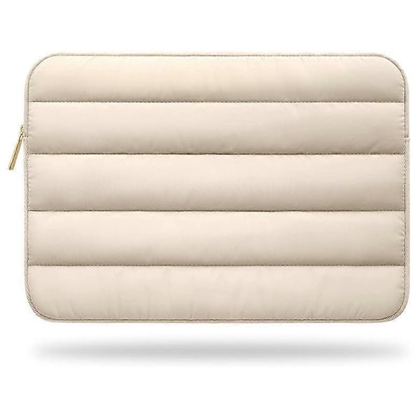 Beskyttelsesveske for datamaskin, laptop sleeve, beige laptop sleeve for kvinner, 13 tommer