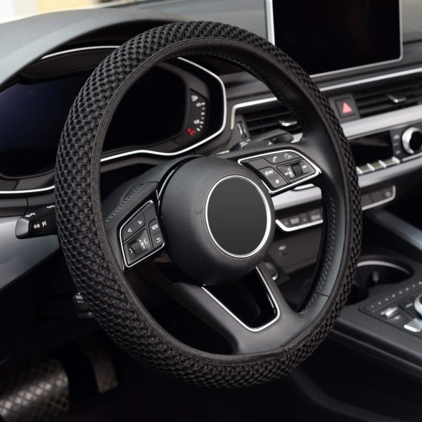 Elastic Stretch Steering Wheel Cover,Warm in Winter and Cool in