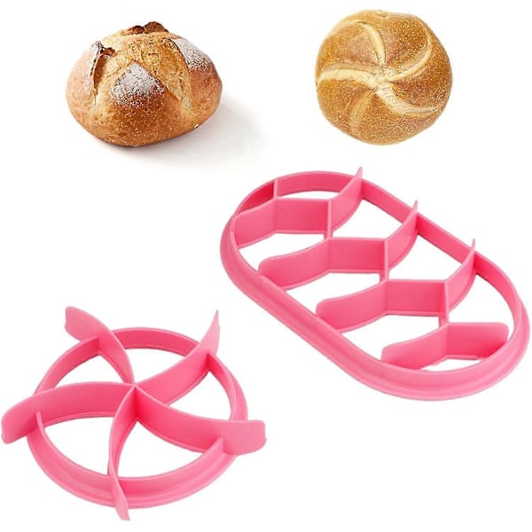 Brøddeig Pressform 2 Sett Pp Brød Rull Maker Sett, Brøddeig Pressform, Bakverkform For Hjemmelaget Brødbaking