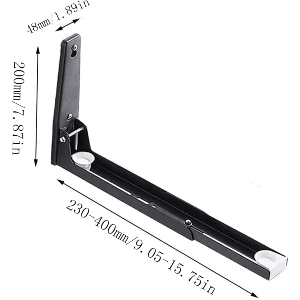 2 stk. Mikrobølgeovn Hylder med Arm, Stål Mikrobølgeovn Beslag, Væghængt