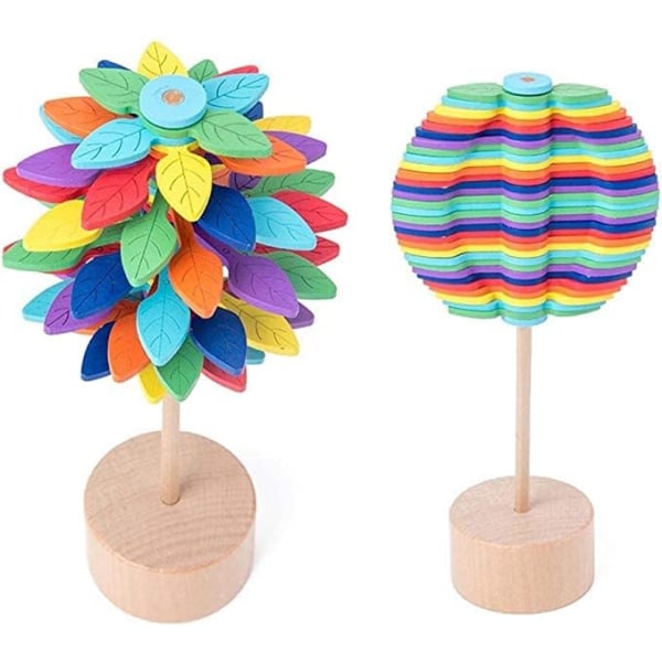 Träleksak för avkoppling i form av en lollipop, gigantisk roterande konstlollipop