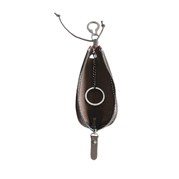 #Ko-läder myntplånbok nyckelväska 2-i-1, bilnyckelväska, 12x6cm#
