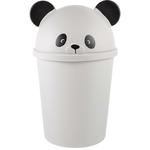 Söt papperskorg med lock, Inomhus papperskorg, Tecknad Panda Bin