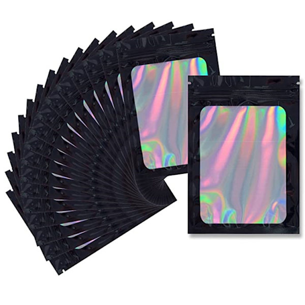 /#/14*20cm Lugtfri Grip Ziplock Poser 100P Laser Foliepose/#/
