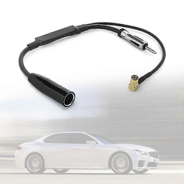 DAB+ Bilradioantenne med Oppgradert SMB-adapter & DIN-plugg Splitter
