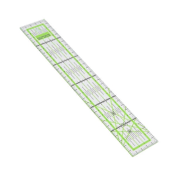 Akryyliviivain, 5 * 30 cm korkea läpinäkyvä räätälin, ompelijan, tilkkutöiden työkalu DIY-ompeluviivain helppoon ja tarkkaan leikkaamiseen