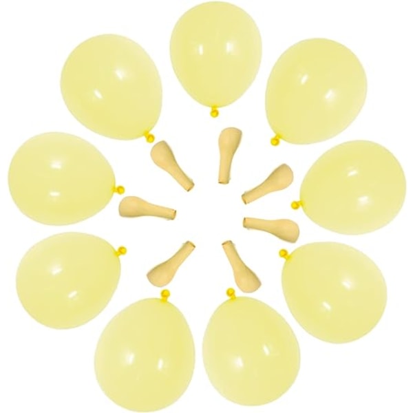 #100st Pastellgul ballong 10 tums macaron latexballong och ballong för festtillbehör för dekoration Födelsedagsfest Ceremoni Bröllop#