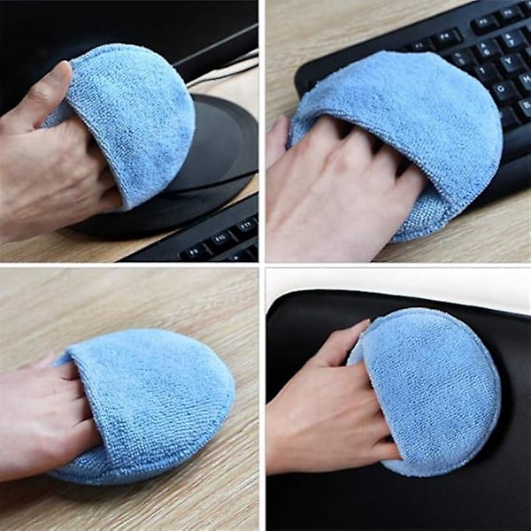 10 stk. Mikrofiber Håndpoleringssvamp, Ultrablød Bilvoks Applikator Pad til Bil Køretøj Glas Rengøring