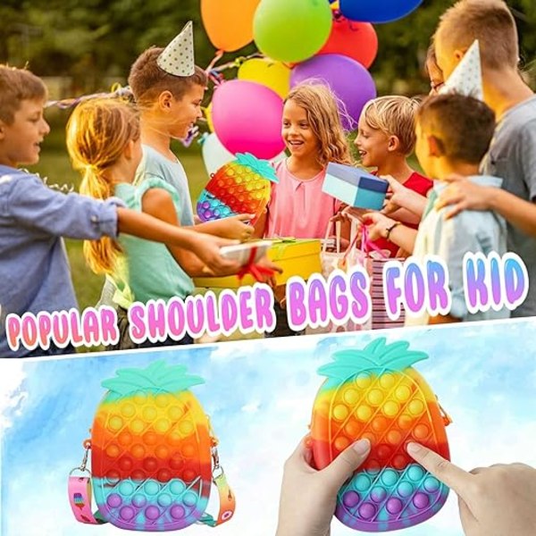 #Pop It-väska med Fidget Toy-paket, Pop It-handväska för flickor, Pop It-väska för#