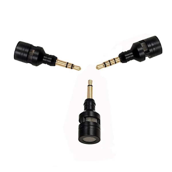 #Mini Bærbar Højfølsom Kondensatormikrofon med 3,5 mm Jack til Smartphone (3,5-4 Pole)#