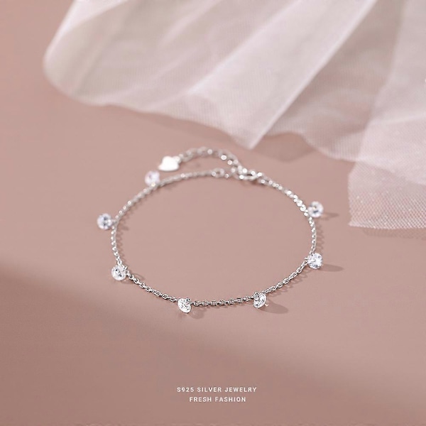 Multi Flat Station Hängande Hjärtan Charm Armband För Kvinnor Tonåringar