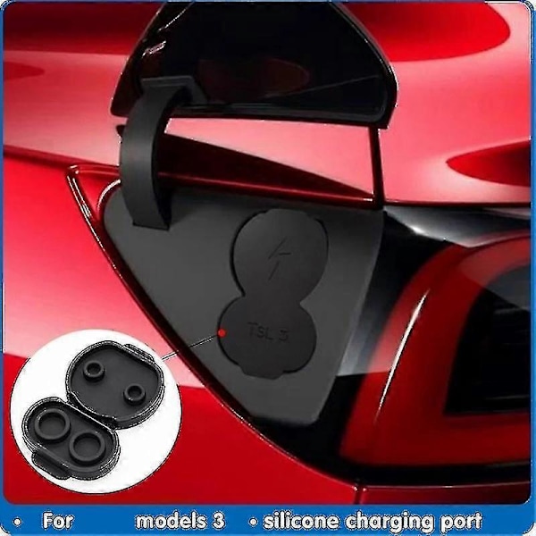 2022 Ny Til Tesla Model 3 Tilbehør Europa Stik Bil Opladningsport Støvbeskyttelsesdæksel Bil Model Y Model 3 Tilbehør 2021 Johx