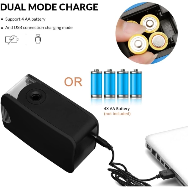 /#/Elektrisk Blyantspidser Batteridrevet USB Automatisk Blyantspidser/#/