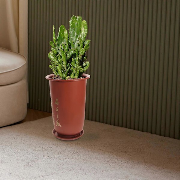 2 st Resin Växtkrukor Orkidé Växtkrukor Orkidé Plantskola Planteringskruka Blomkruka med Fat