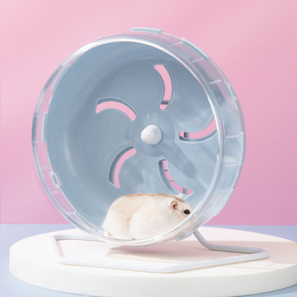 Blå Hamster Löphjul med Stativ, Löpspinner för Gerbil