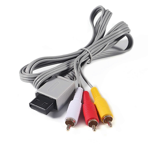 AV-kaapeli Wii Wii U:lle, Audio Video AV -kaapeli Nintendo Wiille ja Wii U:lle, 1,8 m / 6 jalkaa, yhteensopiva television kanssa