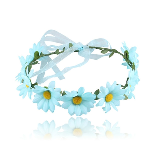 #4 stk Blomsterkrans Solsikke Hodebånd Flerfarget Blomster Hodebånd Justerbart Hårbånd Damer Hårtilbehør#