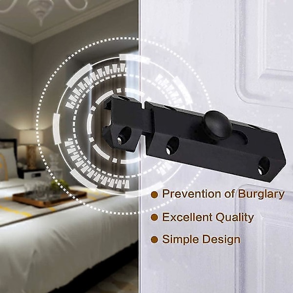 *1 Sikkerhedslåse med ren tyk messingbolt, heavy duty port L*
