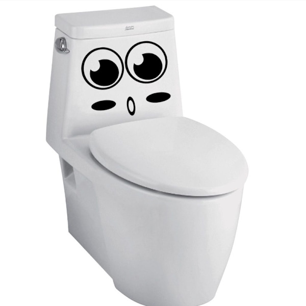 Stora ögon o mun WC-dekaler, väggdekaler för WC, badrum, ki