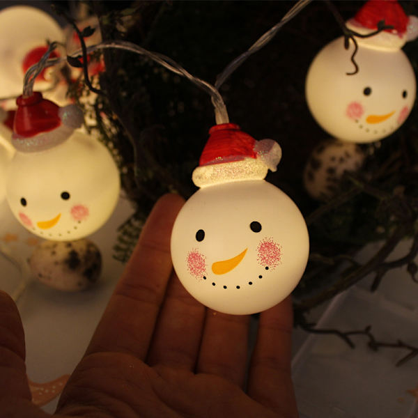 *Jul Snögubbe Ljusslinga LED Solcellslampor Utomhus Högtid*