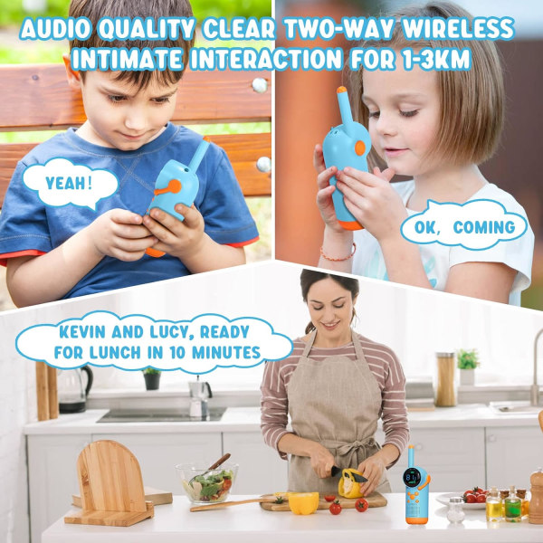 Uppladdningsbar walkie talkie för barn, Walkie talkie för barn Large S