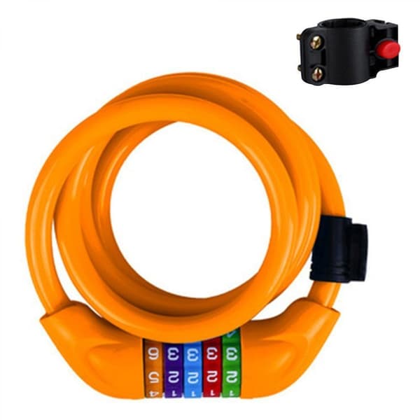#Gul sykkellås kabel lås kombinasjonslås#