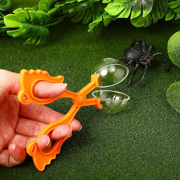 4 st Färgglada Insektsfångare Bug Tänger Insekter Fångst Klämma Sax Utomhusleksaker för Barn (Blå + Rosa + Orange + Gul)