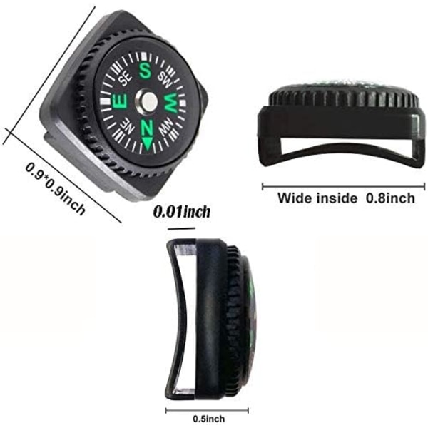 10st knappkompass, minikompassknappkompasser Watch Band Co